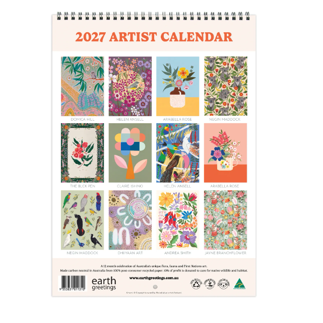 Earth Greetings Artist Calendar 2027