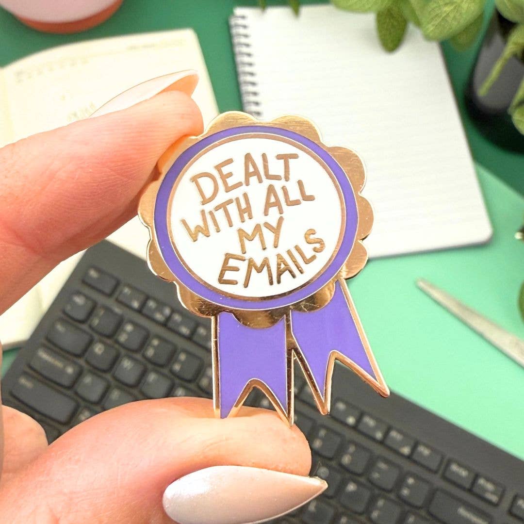 Dealt With All My Emails Award Lapel Pin