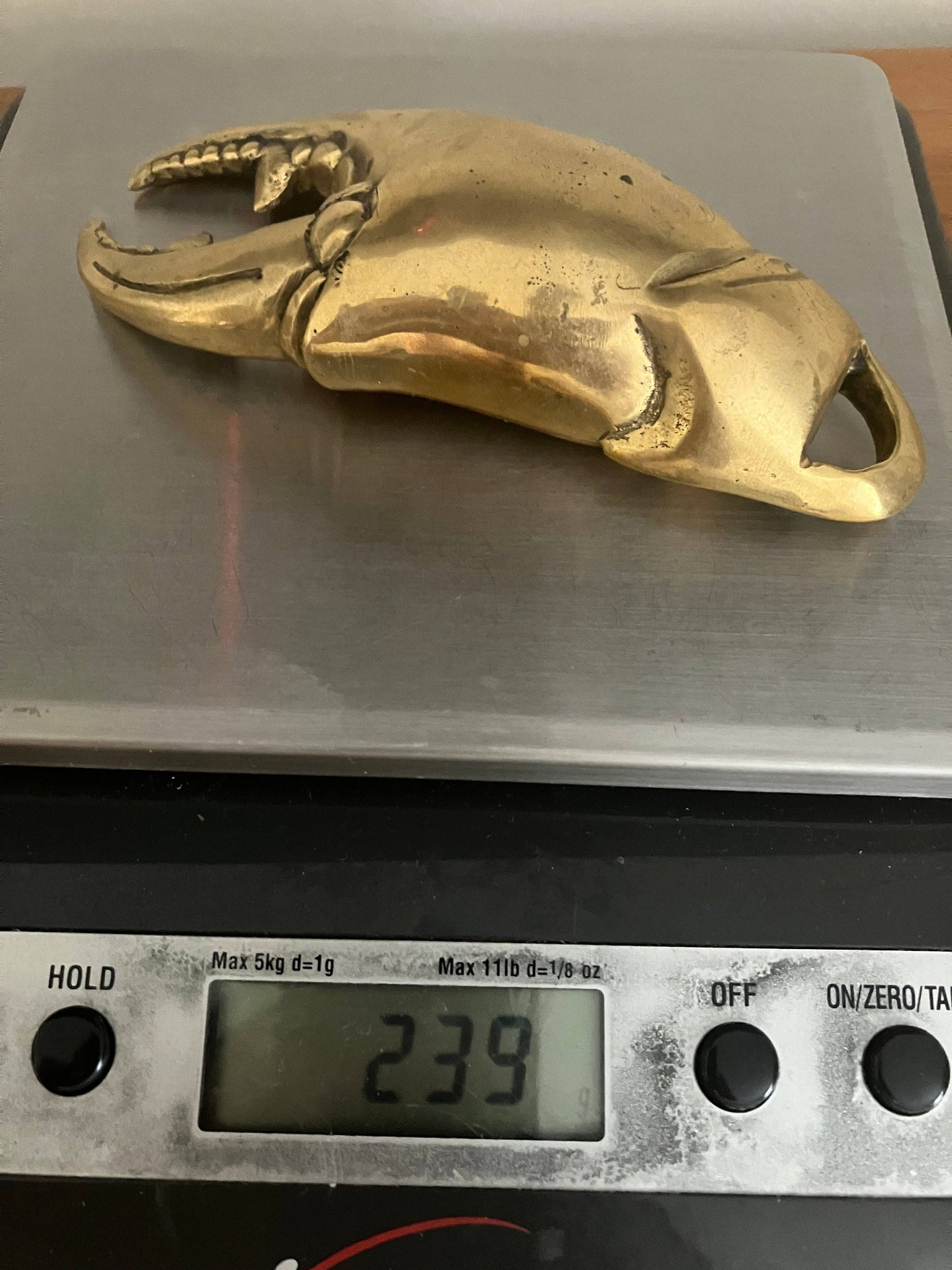 Crab Claw Bottle Opener, Bronze, Handmade