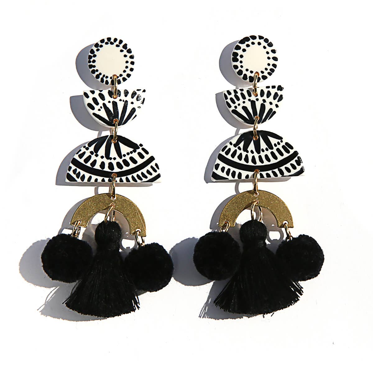 Black Pom Poms