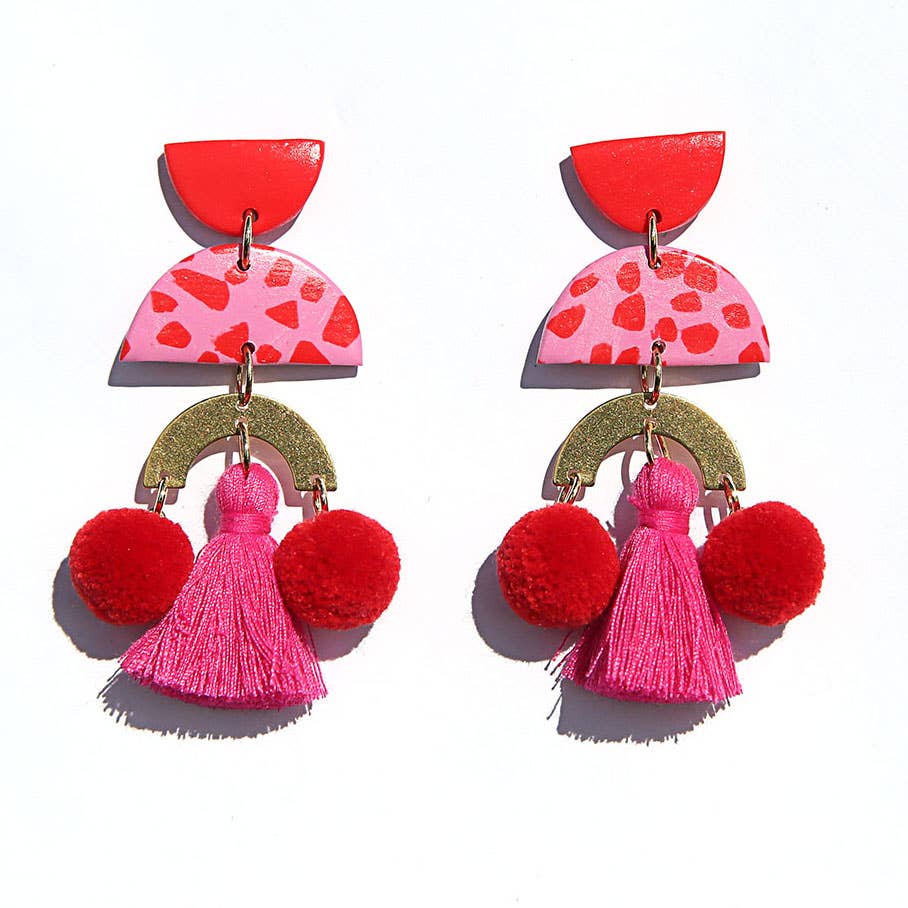 Red Pom Poms