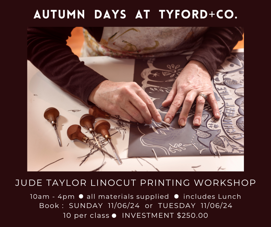 WORKSHOP - Linocut Printing with Jude Taylor
