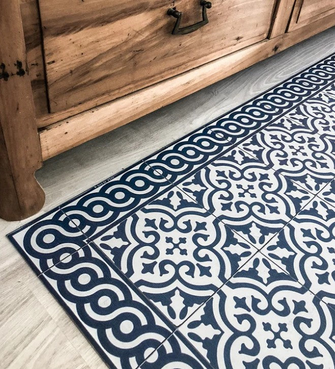 Vinyl Rug - Mountain Indigo 80 x 195cm