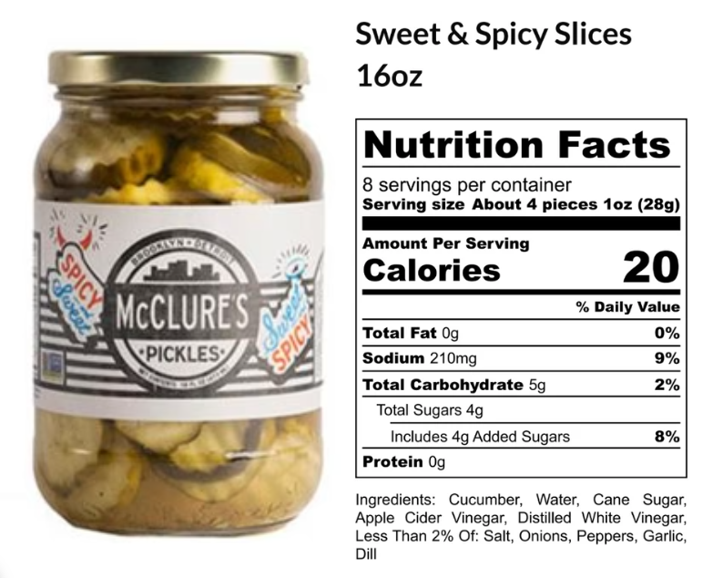 McClures Sweet & Spicy Crinkle Cut Pickle 500g