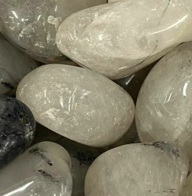 Crystal - Tumbled Tourmalinated Quartz