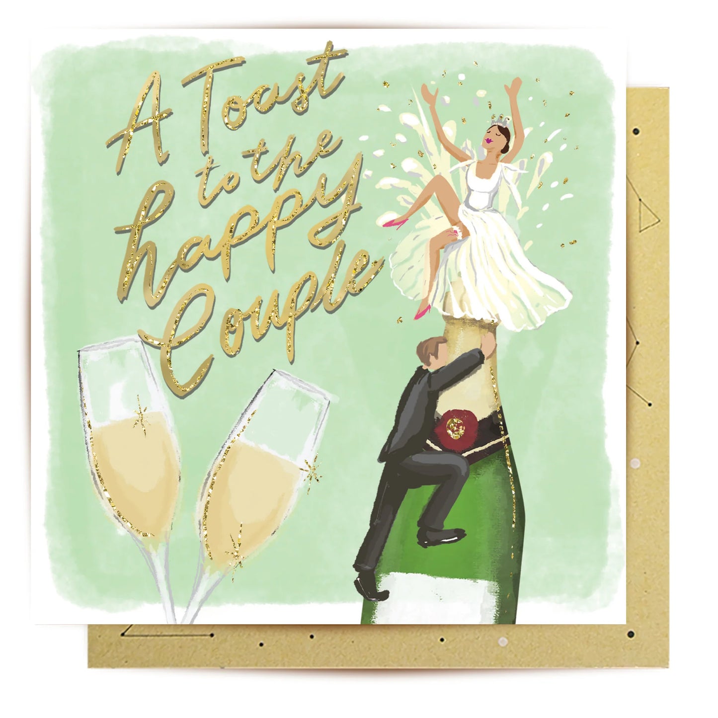 Card - Champagne Happy Couple