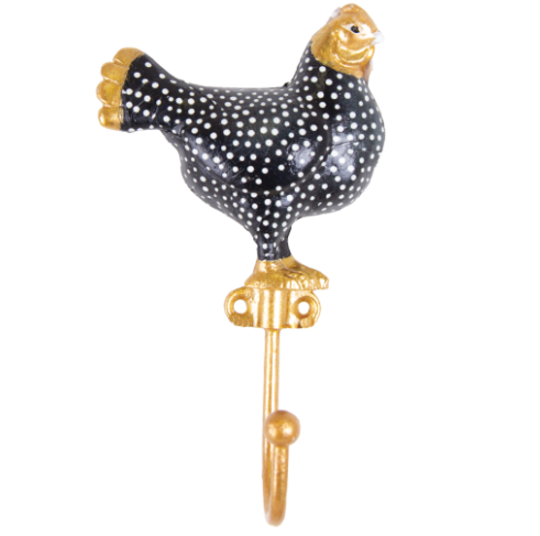 Chicken Pewter Hook - Coal