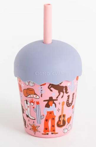 Cowgirl Mini Smoothie Cup & Straw 200ml