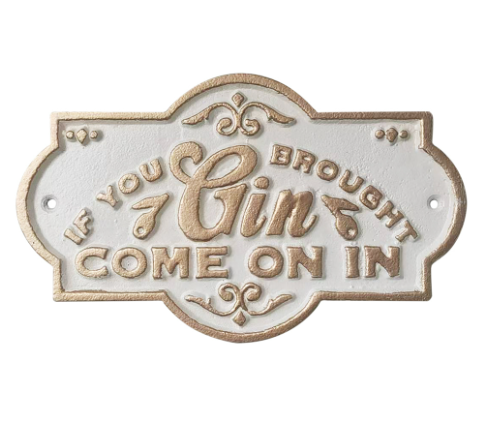Cast Iron Sign - Gin
