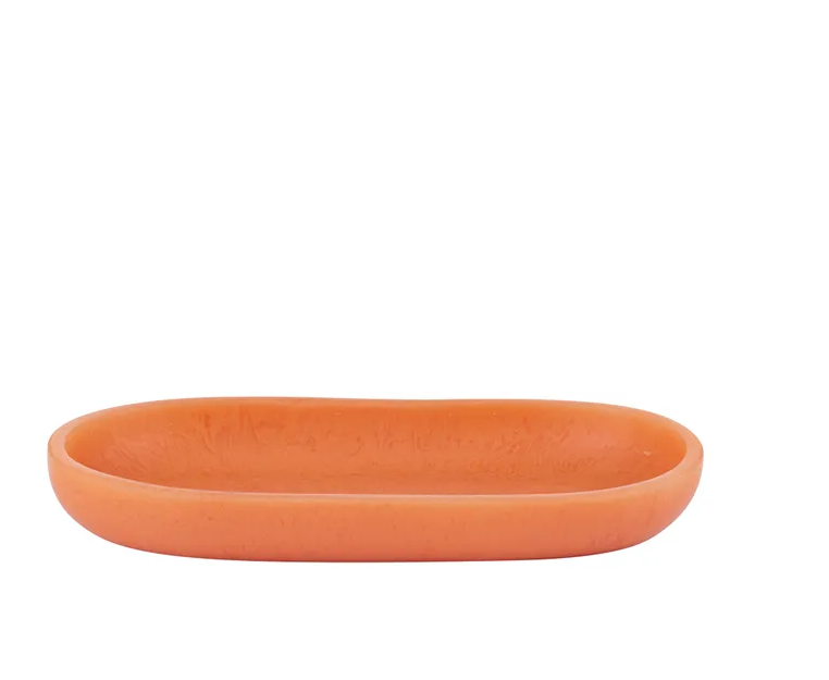 Kip Resin Oval Tray - Papaya