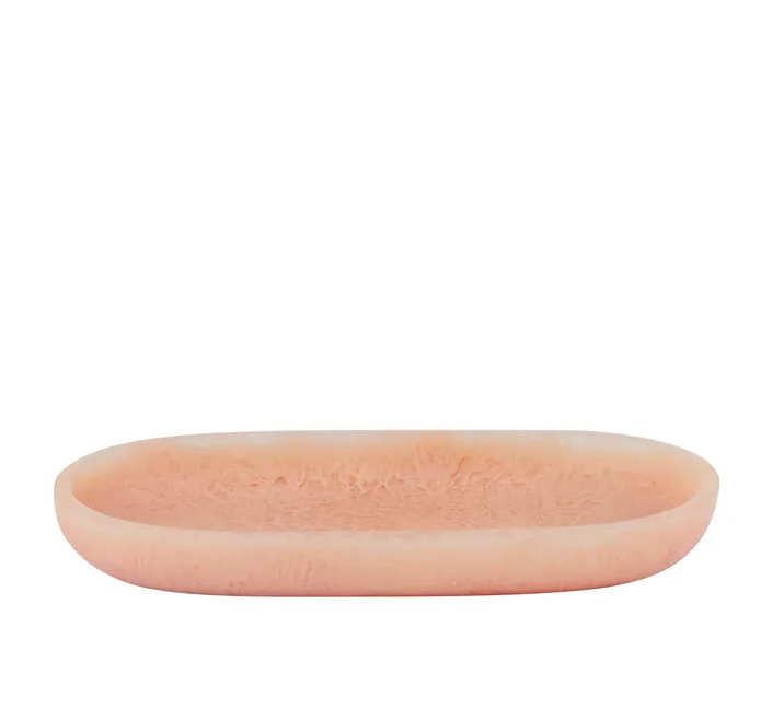 Kip Resin Oval Tray - Peach