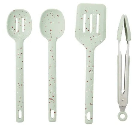 Kitchen 4pce Silicone Utensil Kit - Seafoam