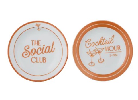 Social Club Ceramic Plate - Assorted
