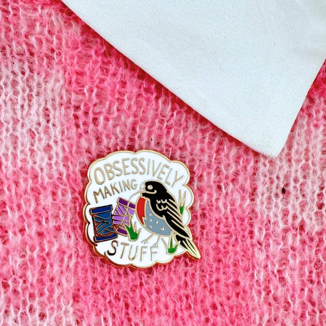 Obsessively Making Stuff Lapel Pin