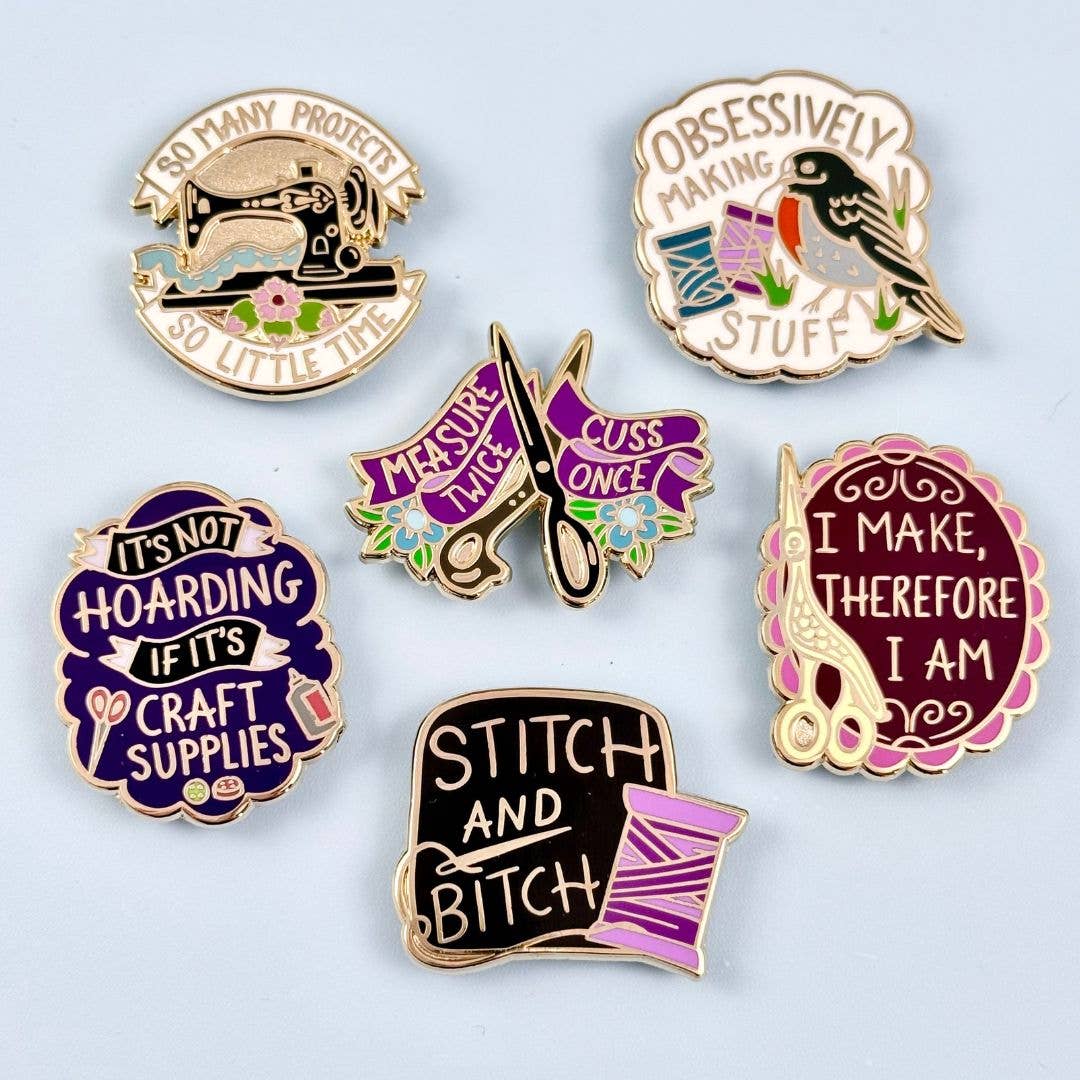 So Many Projects So Little Time Lapel Pin