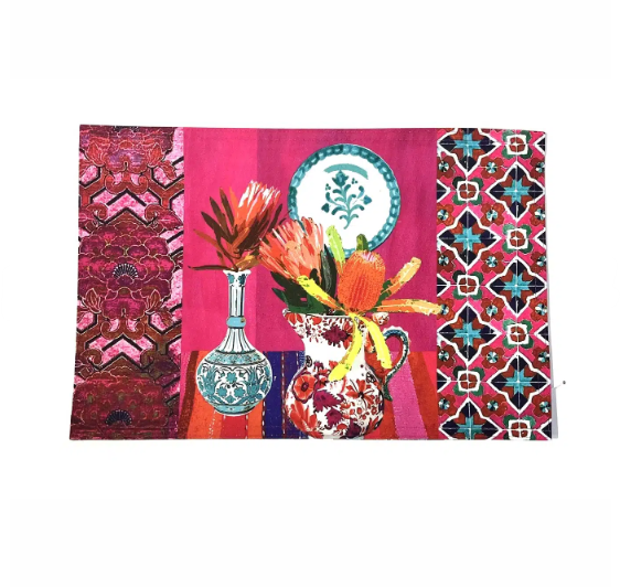 Canvas Placemat Wildflower Pink