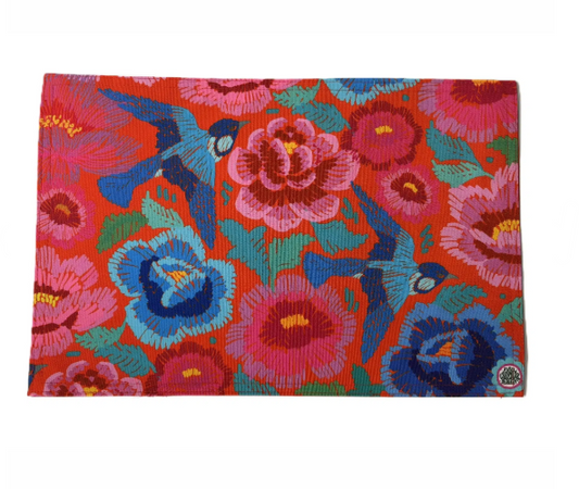 Canvas Placemat Birds and Roses