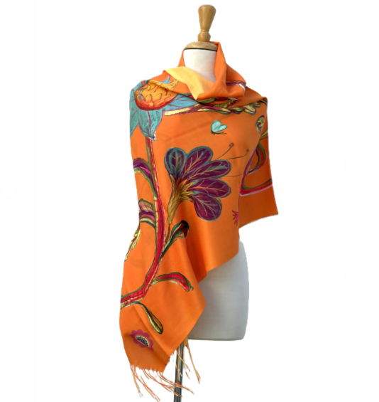 Double Sided Wrap Tree of Life Saffron
