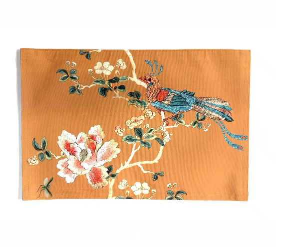 Canvas Placemat Gold Chinoiserie