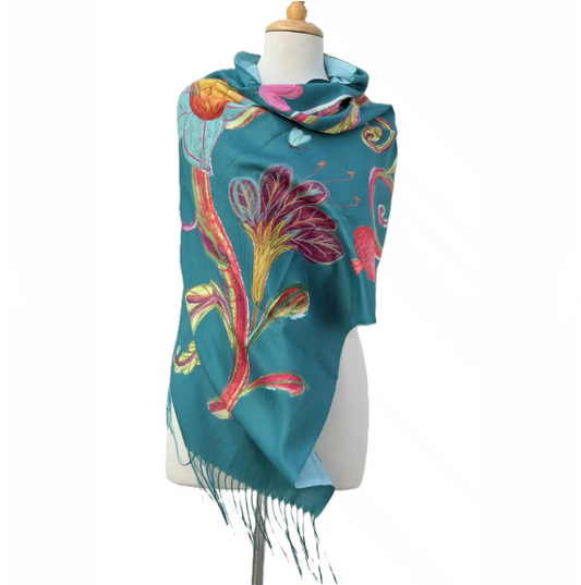 Double Sided Wrap Tree of Life Teal