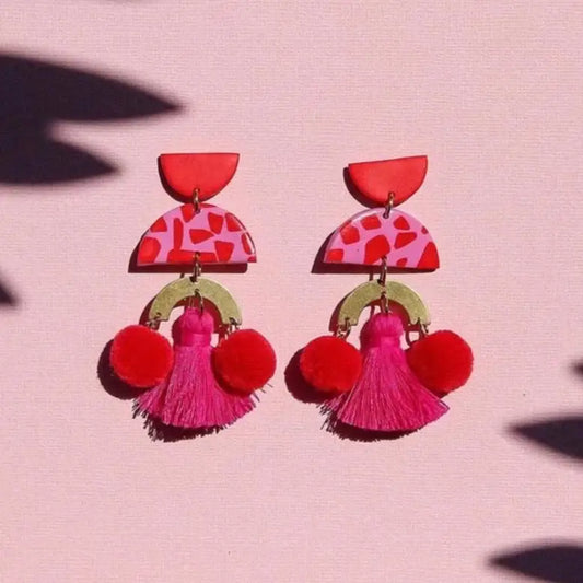 Red Pom Poms