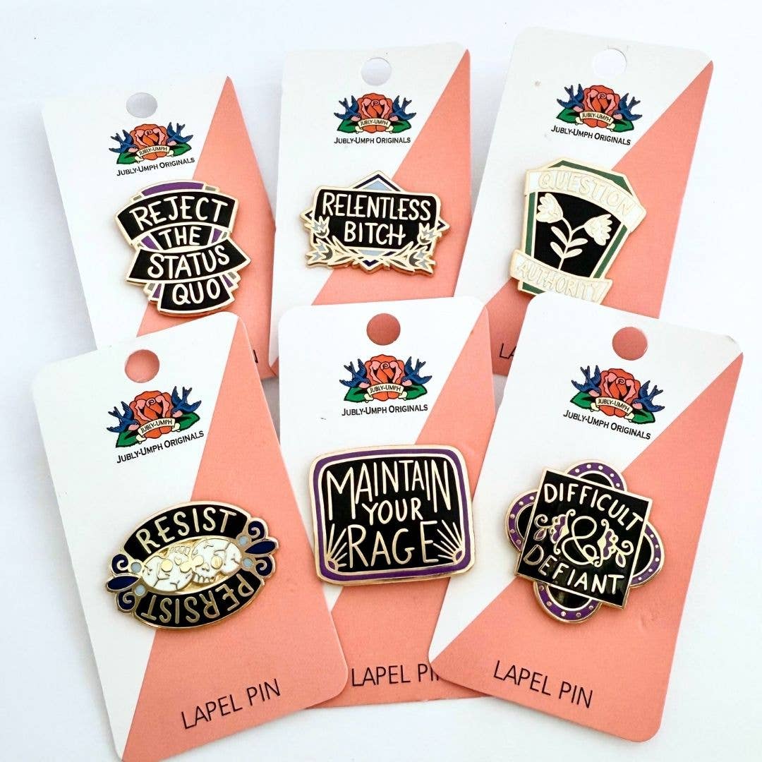 Difficult And Defiant Lapel Pin