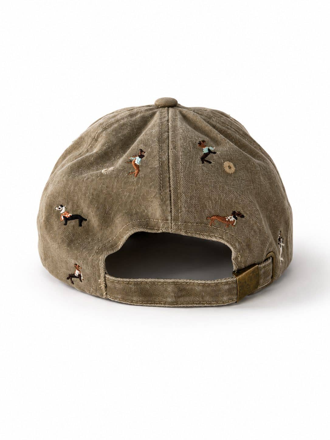 Top Dog – Dachshund Embroidered Cap – Beige