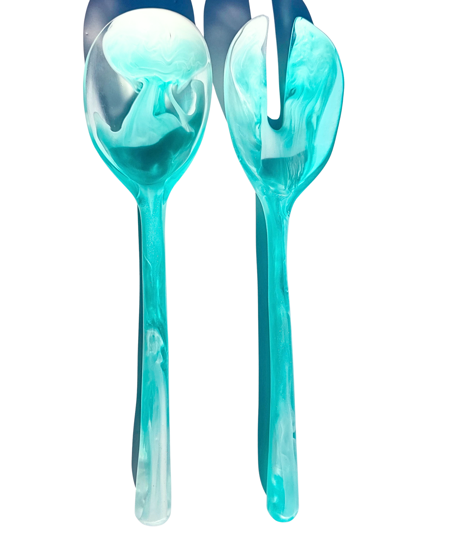 Coastal Blue Salad Server Set