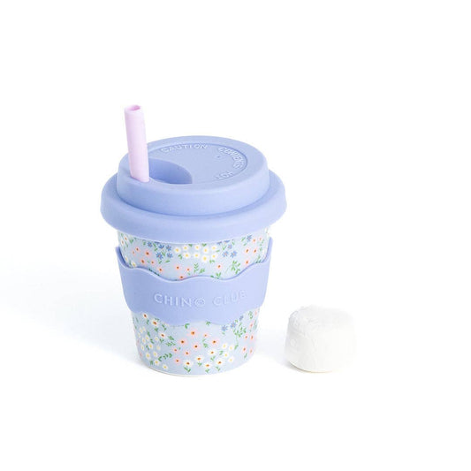 Blue Floral Cup 4oz