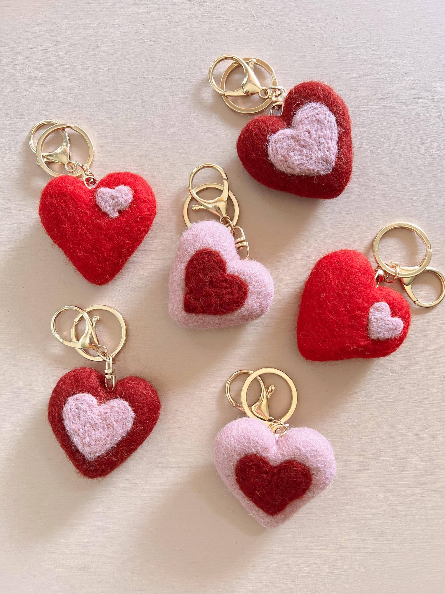Felt Heart Keychain | Bag Charm - Assorted