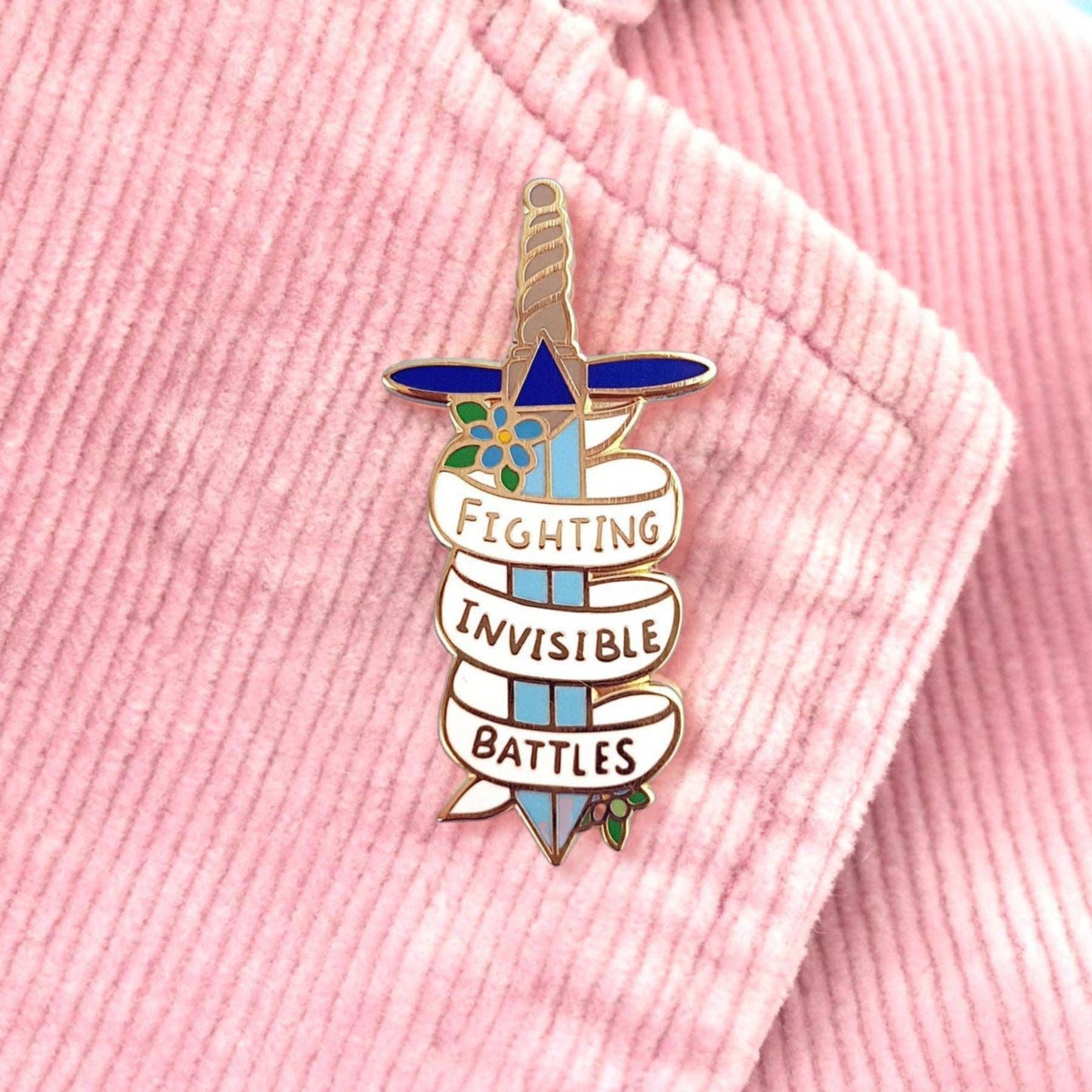 Fighting Invisible Battles Lapel Pin