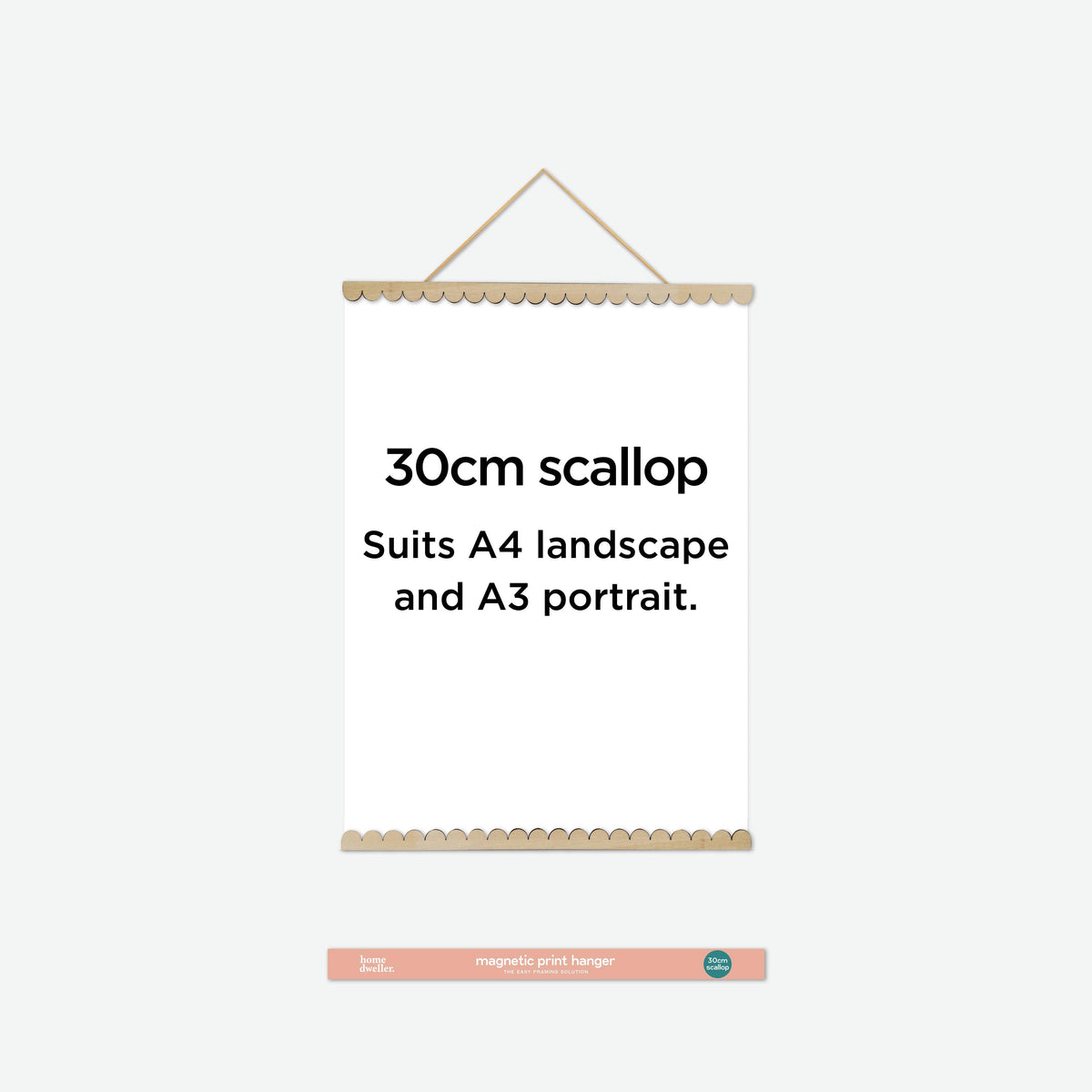 Scallop 30cm Magnetic Print Hanger