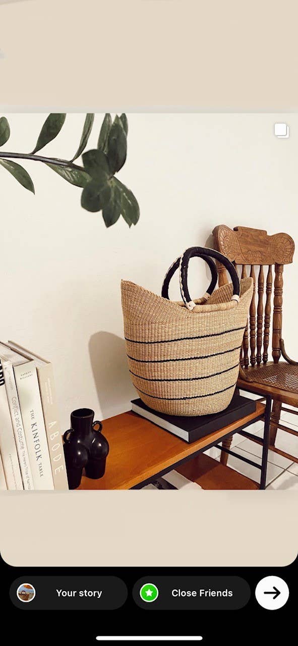 U Shop Basket with Short Handle *Assorted Designs