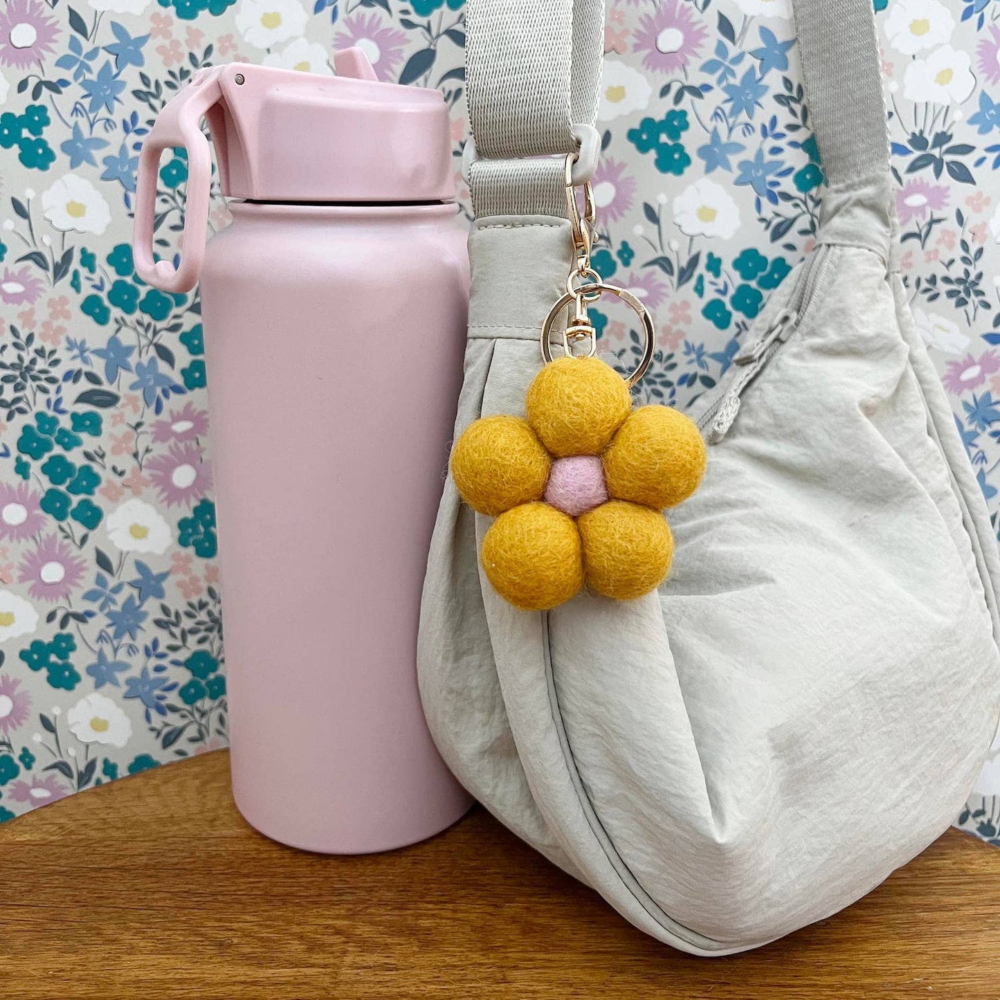 Felt Flower Keychain | Bag Charm - Assorted