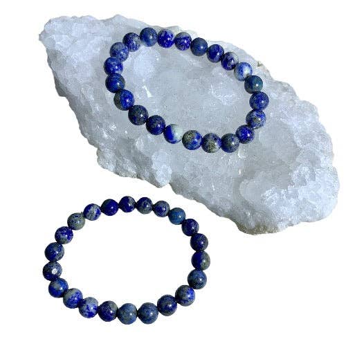 Lapis Lazuli Bead Bracelet 8mm