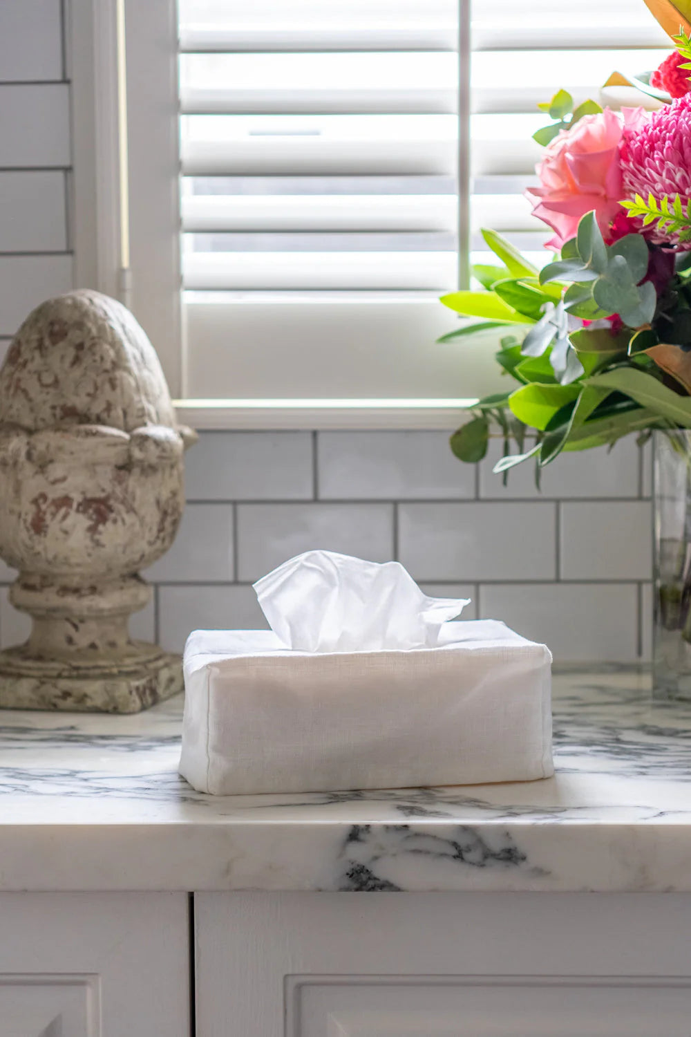 Tissue Box Cover - white