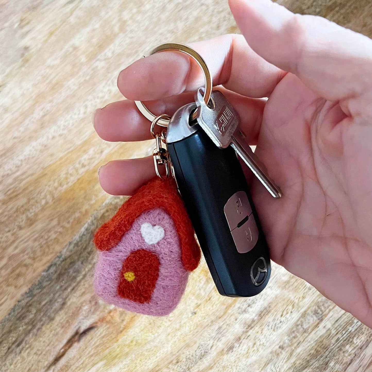Felt House Keychain Charm - Assorted
