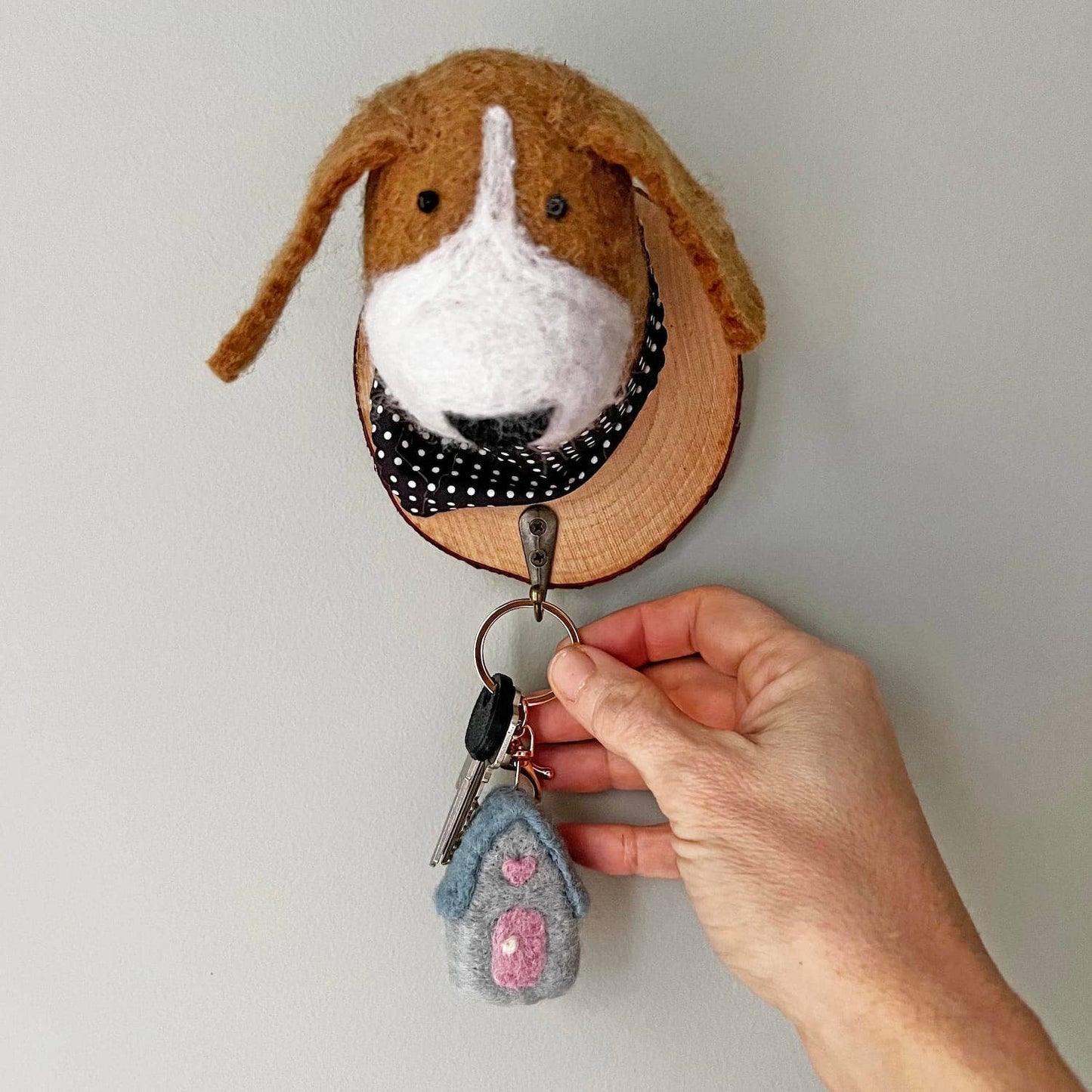 Felt House Keychain Charm - Assorted