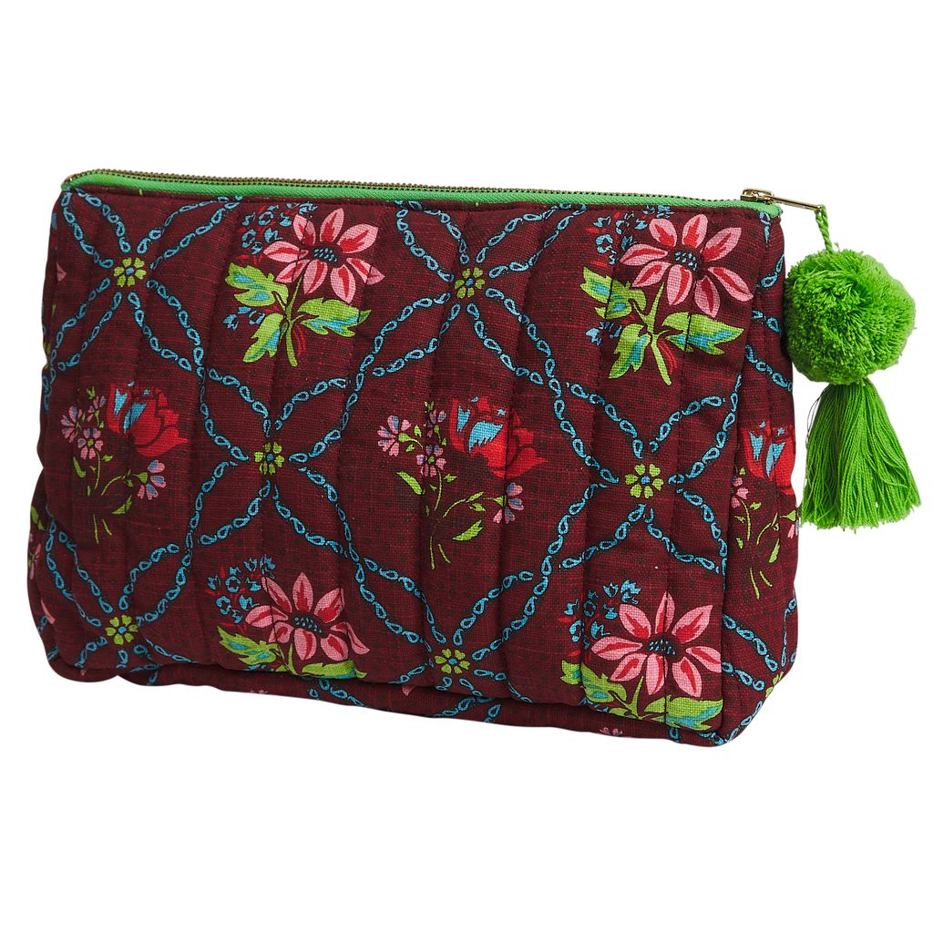 Norali Quilted Cosmetic Bag - Sienna