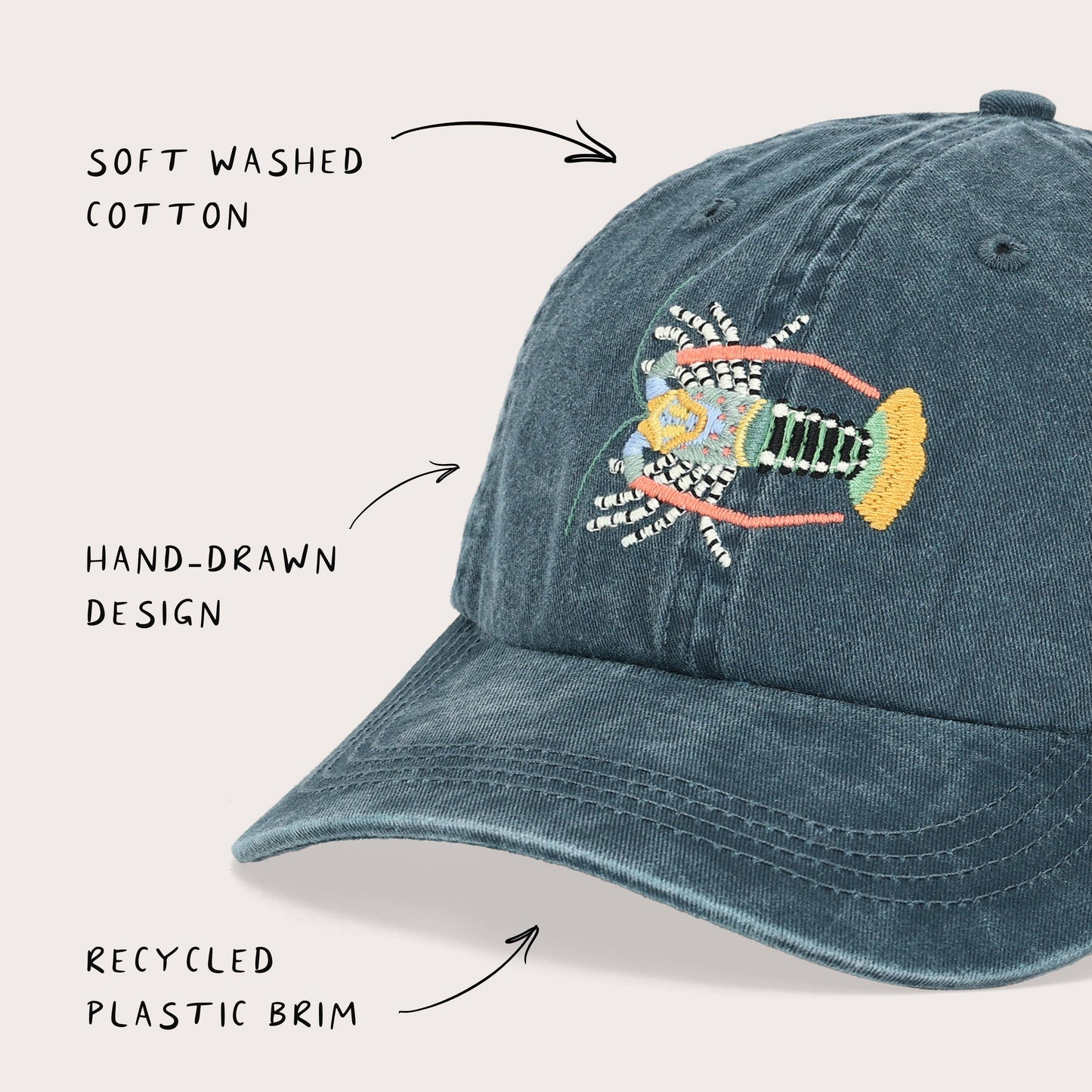 Adult Cap - Tropical Rock Lobster Lid