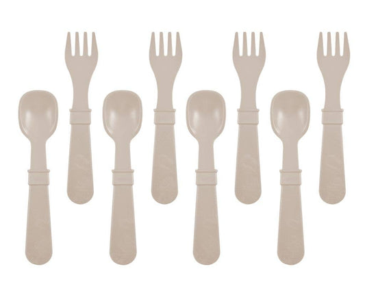 Re-Play Forks and Spoons - Sand - 4 of each