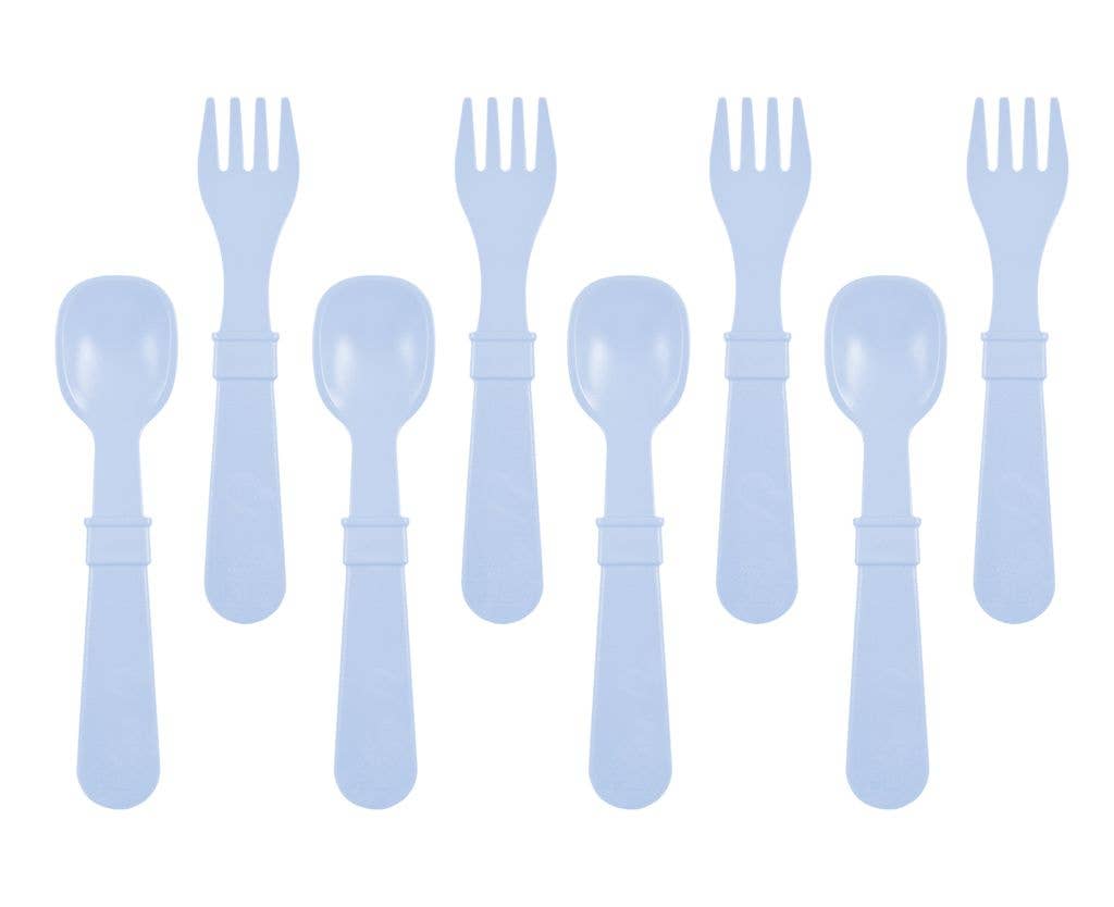 Re-Play Forks and Spoons - Ice Blue - 4 of each