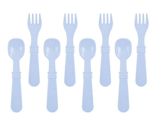 Re-Play Forks and Spoons - Ice Blue - 4 of each