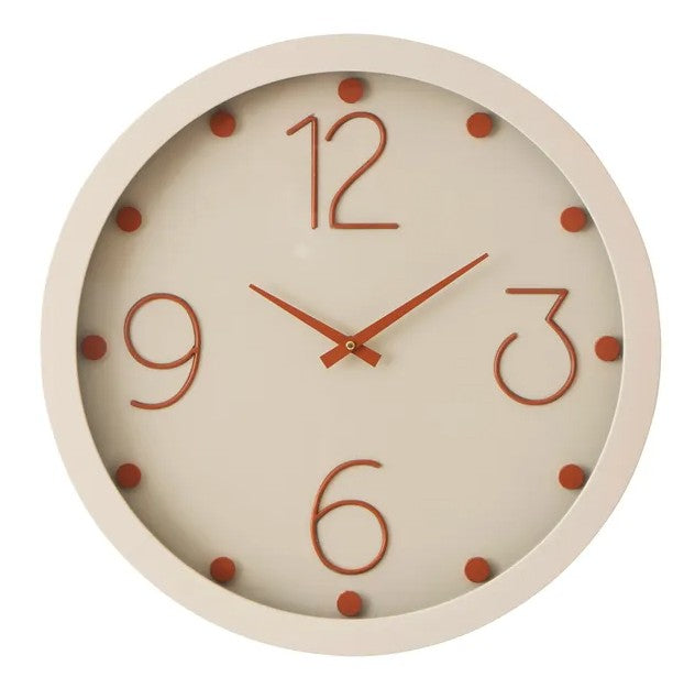 Tivoli Wood Clock 60cm Ivory/Peach