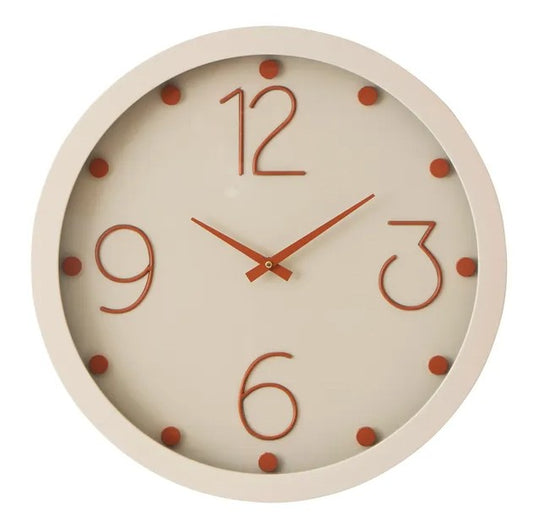 Tivoli Wood Clock 60cm Ivory/Peach