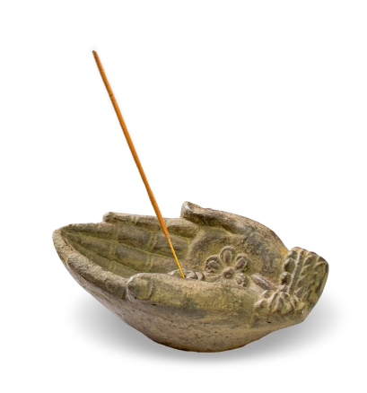 Double Hand Stone Incense Burner