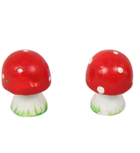 Miniature Red White Mushroom