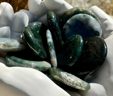 Crystal - Palm Stone Moss Agate