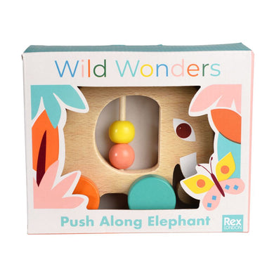 Wood Push Elephant W'Wonders