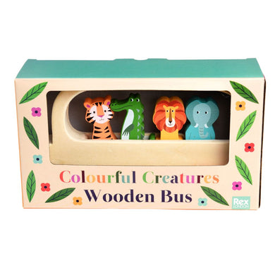 Wood Bus Toy Colourful Creature